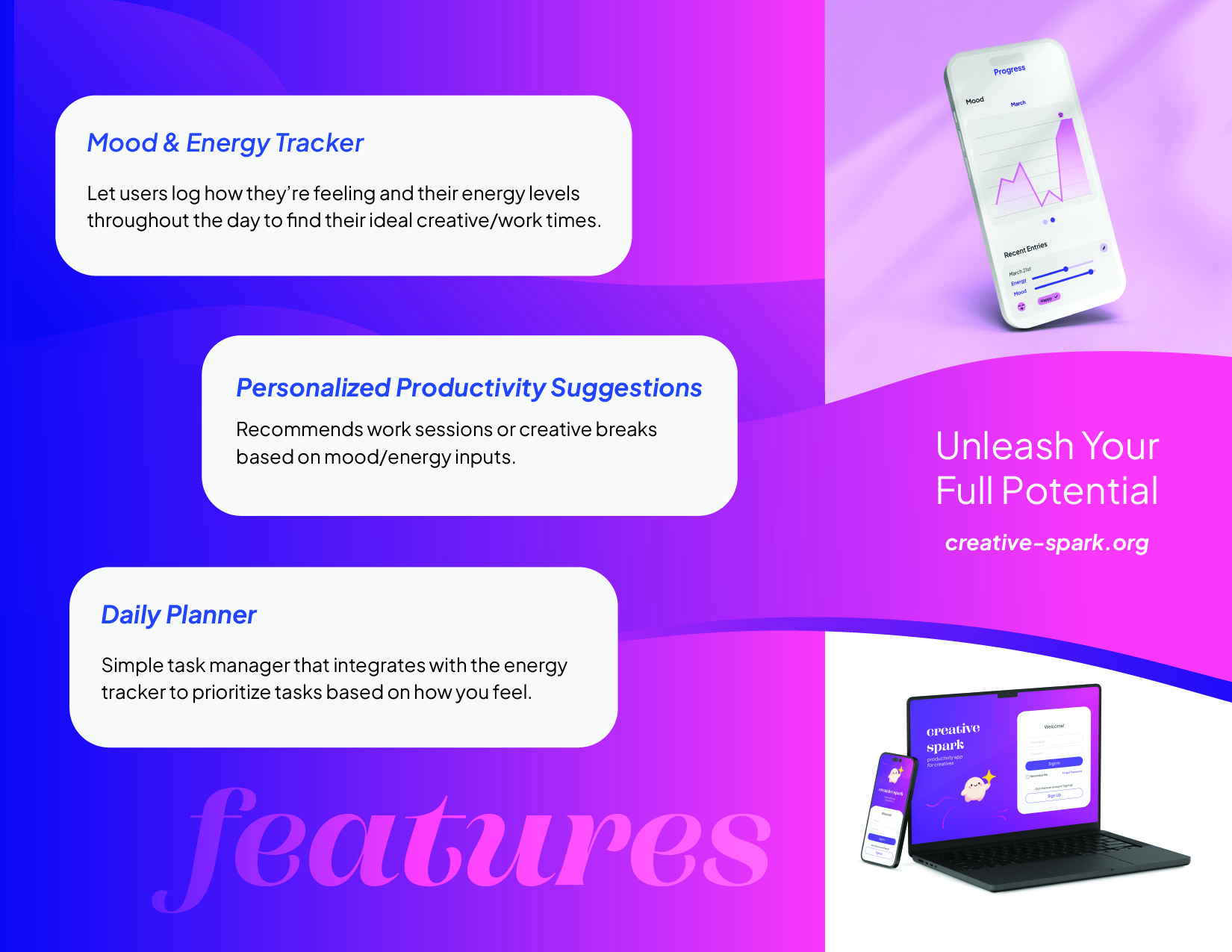 Creative Spark brochure outside spread